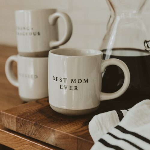 CM065 BEST MOM EVER STONEWARE COFFEE MUG HMS SWEET WATER DECOR 1