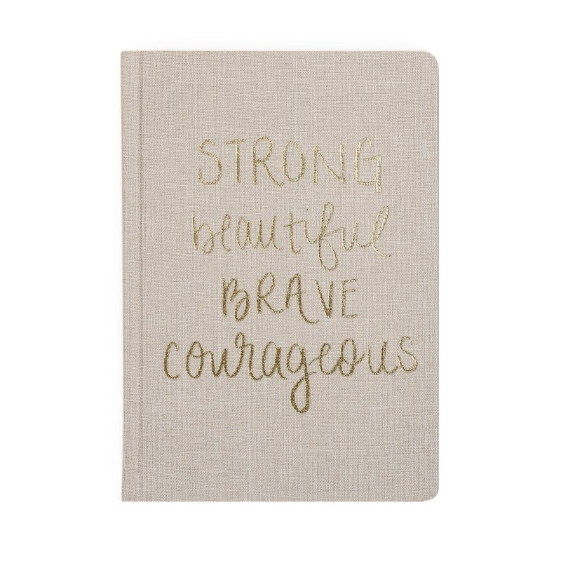 NB015 Strong Beautiful Brace Courageous NOTEBOOK SWEET WATER DECOR